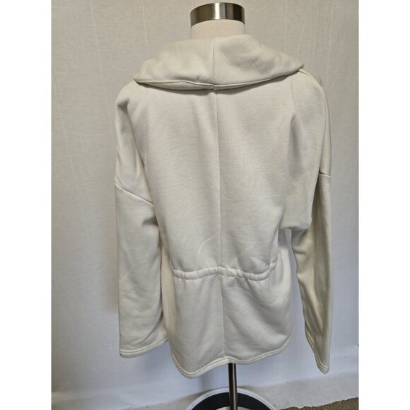 Fabletics Sage Open Jacket Coat Womens Size Medium Oatmeal Cream Cinch - Picture 3 of 7
